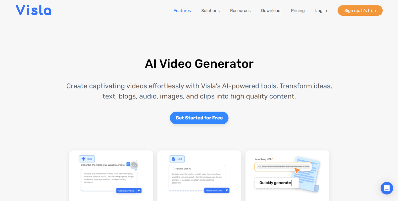 visla ai video generator